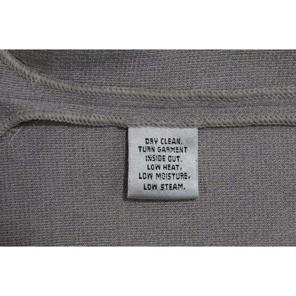 St.John santana knit gray long open front sweater jacket pockets USA Size 10 - Picture 6 of 7
